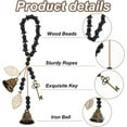thumbnail image 4 of 3Pcs 11.8 Inch Witch Bells for Door Knob Witchcraft Bells with Wood Beads Leaf Pagan Bell Decor Antique Magic Keys Star Wood Beads Hanger Witch Bells for Witchy Room Home Decor Witch Supplies, 4 of 6