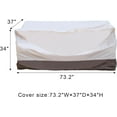 thumbnail image 2 of HOOOWOOO Outdoor Patio cover for 3-seat couch water resistant outdoor furniture cover for sofa, 2 of 15
