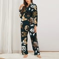 thumbnail image 3 of Wukai Dogs Print Women's Pajama Set - Soft Long Sleeve Sleepwear for Comfort and Style-Small, 3 of 9