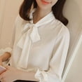thumbnail image 1 of Greyghost New style Ladies Blouse Bowknot Chiffon Blouse Lace-up Shirt, 1 of 7
