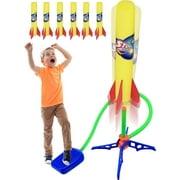 Rocket Launcher Toy for Kids Ages 3+ Girl Boy - Includes 6 Rockets 100 Feet Jump Rocket Launcher Toys - Air Rocket Great For Outdoor Play - Kiddie Play