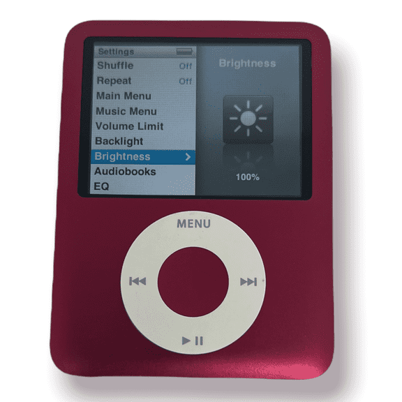 Pre-Owned Apple iPod Nano 3rd Gen 8GB Red, MP3 Player, includes FREE Silicone Case  1 Year CPS Warranty