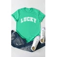thumbnail image 6 of Distressed Varsity Lucky St Patricks Graphic Tee T-Shirt, 6 of 6