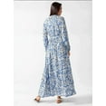 thumbnail image 3 of Printed Maxi Dress with Shirt Collar, 3 of 5