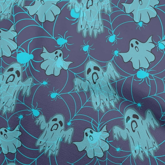 oneOone Polyester Spandex Purple Fabric Halloween Quilting Supplies Print Sewing Fabric By The Yard 56 Inch Wide