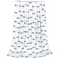 thumbnail image 2 of Balery Cute Shark Manta de Felpa Suave y Acogedora – Cobija de Franela Aterciopelada para Cama, Lavable y Cálida para Sofá, Mascotas, Transpirable-50"x40", 2 of 7