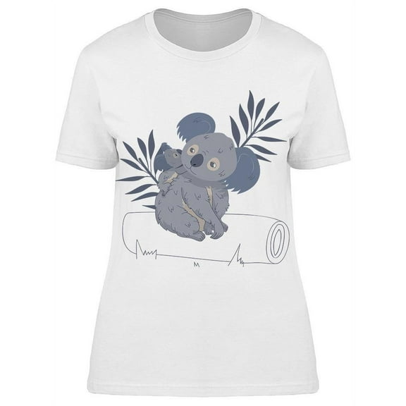 Koala And Her Baby On Trunk T-Shirt Women -Image by Shutterstock, Female Small