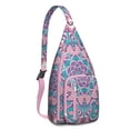 thumbnail image 1 of Sacred Geometry Sling Backpack - Spiritual Symbol Print Crossbody Bag, Fashionable Aesthetic for Students, 1 of 4