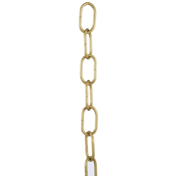 B&P Lamp® Solid Brass Machine-Made Oval Chain, 3 Ft. Length