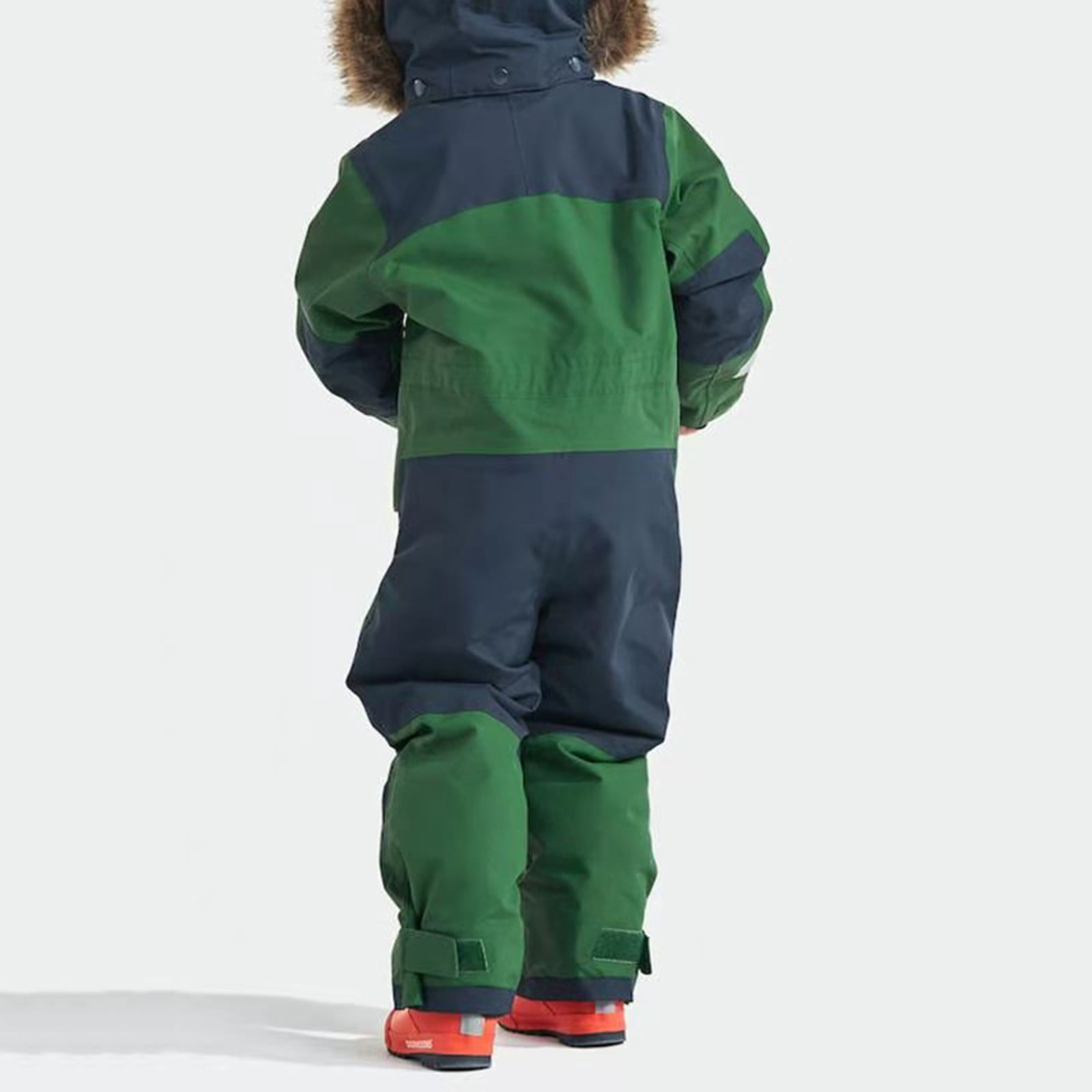 Gubotare Baby Boys' Snow Pram - Newborn Sherpa Hood One Piece Snowsuit - Cozy Polar Fleece Lined Winter Coat for Baby Boys Size 6 12 Months (Green,6-12 Months)