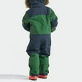 thumbnail image 4 of Mepaouo Kids One Piece Snowsuits Overalls Ski Suits Jackets Coats Jumpsuits Winter Outwear Romper Green 8-9Year, 4 of 7