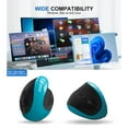 thumbnail image 4 of Wireless Vertical Ergonomic Mouse SGEYR Rechargable 2.4G USB with 6 Buttons for Computer - Blue, 4 of 6