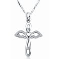 thumbnail image 1 of Collar Plata Ley 925 Dije Proteccion Amor Angel Cadena Mujer Xtellar plateado, 1 of 4
