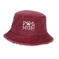 thumbnail image 2 of Sombrero de pescador para hombre y mujer, de algodón, para playa, con visera, elegante, transpirable para verano rojo, 2 of 9