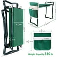 thumbnail image 3 of YN Garden Kneeler and Seat - Heavy Duty Folding Stool with Thick Pad, Tool Pouch, 330 lbs Capacity - Knee & Back Support, Perfect for Seniors, Women, Men, 3 of 9