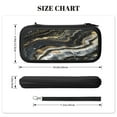 thumbnail image 4 of Marble Pattern Black Gold (2), Carrying Case For Nintendo Switch & OLED Version, Eva Pouch Case for Console & Accessories with 10 Game Card Slot & Wristband, Black, 4 of 6