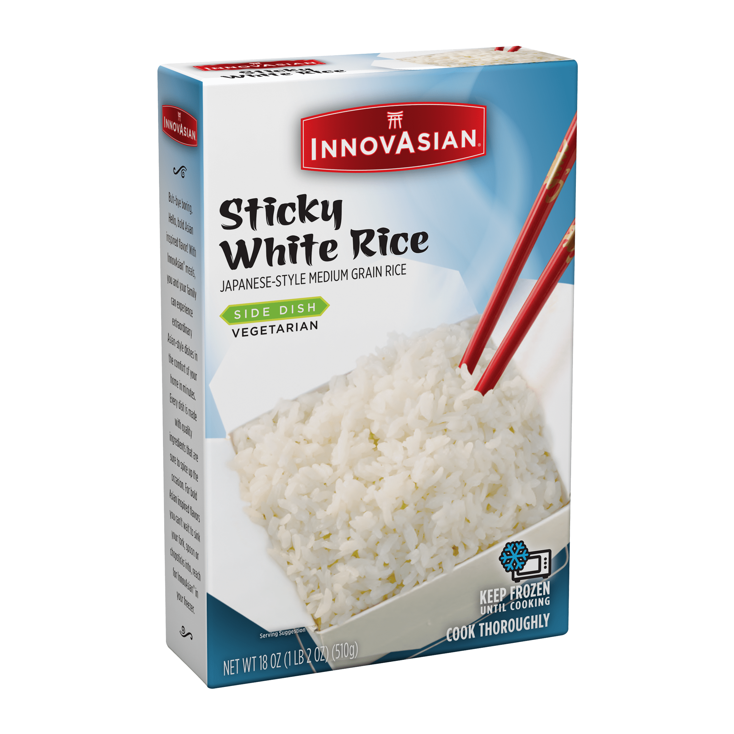 InnovAsian Sticky White Rice, 18 oz (Frozen)