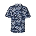 thumbnail image 3 of Daiia Dragon Hawaiian Shirt for Men Gentle Cotton Regular Short Sleeve Casual-Small, 3 of 9