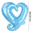 thumbnail image 2 of Matoen 4 Pcs Valentine's Day Foil Heart Shaped Balloons 18 Inch, Blue Heart Balloon for Wedding Birthday Valentine's Day Party Decoration, 2 of 6