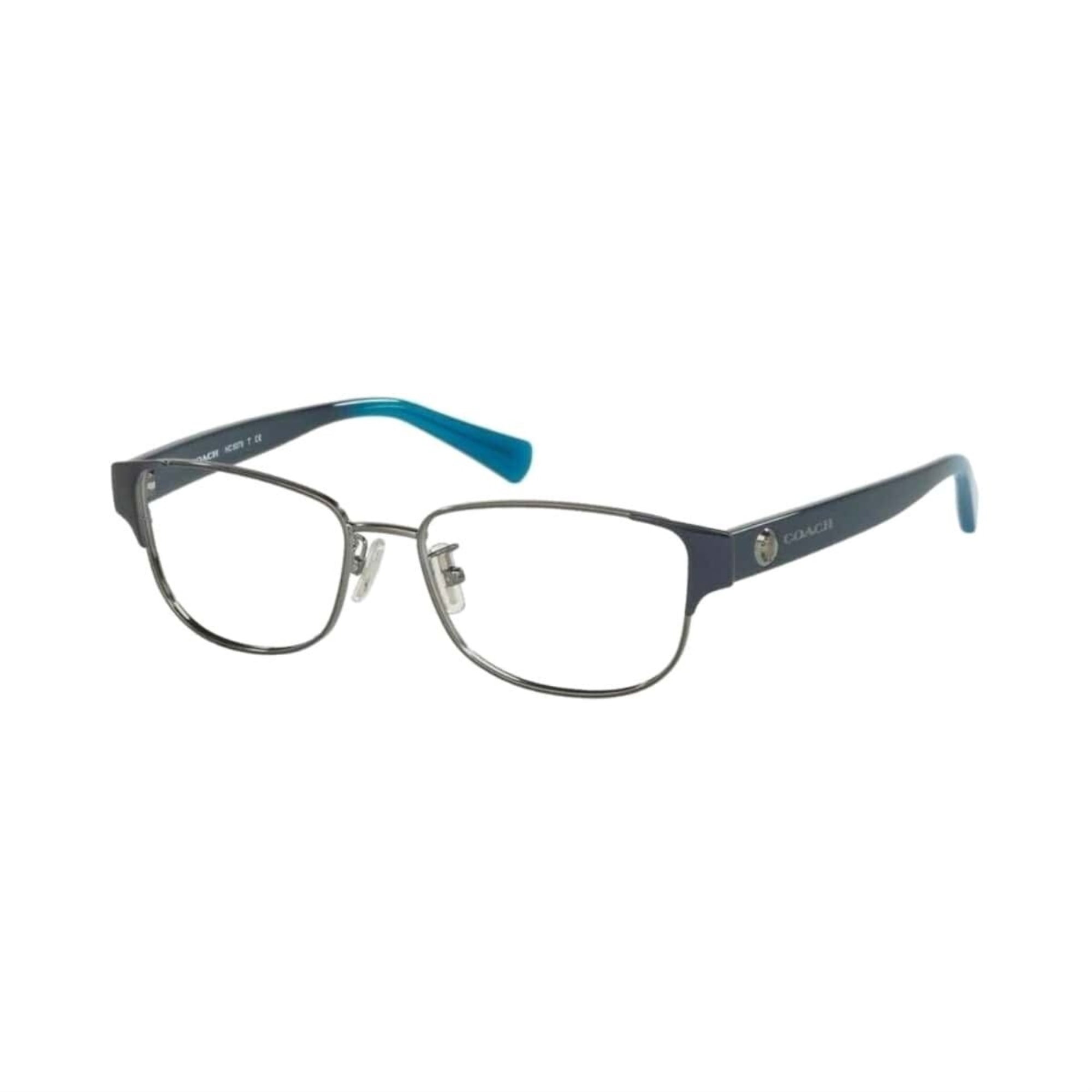 Coach HC5079-9259 Navy Dark Silver Rectangular Women's Metal Eyeglasses ...
