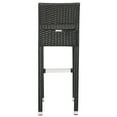 thumbnail image 7 of SAFAVIEH Landry 38 in. High Outdoor Patio Rattan Bar Stool, Black, 7 of 7