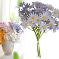 thumbnail image 2 of 1 Bundle Small Artificial Daisy Flowers Bouquet Faux Silk Tiny Daisy Flowers for Wedding Home Garden Vase Decor, Chrysanthemum Bouquet for Home DIY Craft Flowers Decorations, 1Pc(Purple,10.6x5.5"), 2 of 9