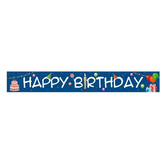 LOLIPPYY 100D Polyester Birthday Banner Assorted Colors Indoor Decoration Photography 1 Pc