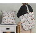 thumbnail image 5 of Soimoi White Poly Georgette Fabric Cedar Tree & Fox Animal Fabric Prints By Yard 42 Inch Wide, 5 of 5