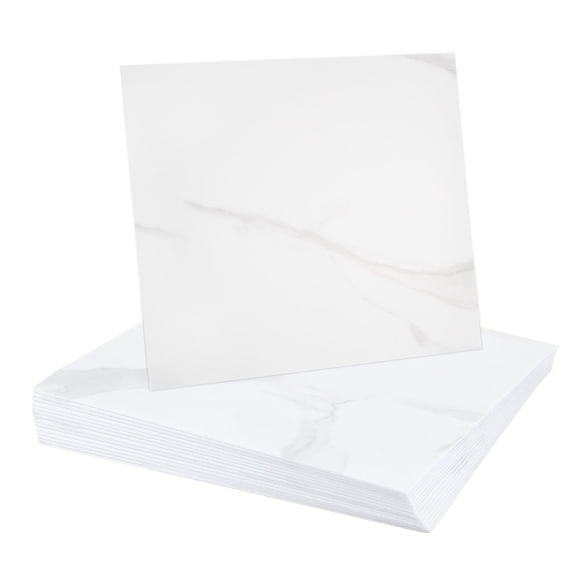 Uxcell 15Pcs Peel and Stick Marble Tiles, Waterproof Wall Panel Backsplash, 12"x12" Peel and Stick Shower Tiles for Bathroom, Classic White Design
