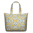 thumbnail image 1 of Travel Tote Bag Featuring Vintage Lemon Floral Prints Large Capacity Weekender Bag Lightweight with Bright Yellow Fruit Patterns Cute Summer Design, 1 of 5