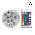 thumbnail image 3 of CAROOTU 10LEDs Plongée Boutons Lumières LED Piscine Aquarium Lumière Colorée Télécommande sous l'Eau, 3 of 7
