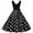 Black, variant on IROINNID Women's Sleeveless A-Line Dress Vintage Summer Dot Casual Evening Party Prom Dress V-Neck Full-Length Women Dress