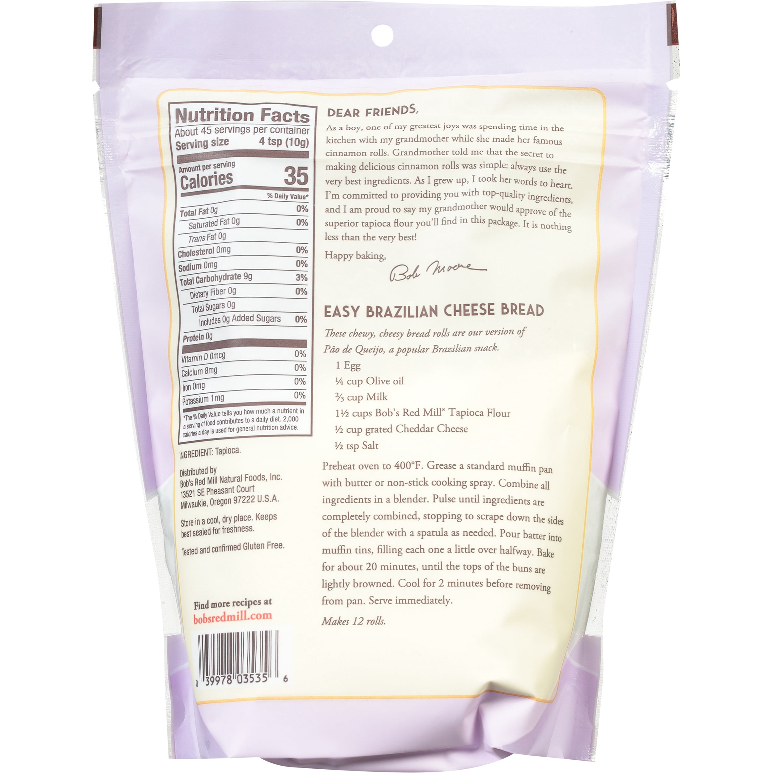 Bob's Red Mill Tapioca Flour, Gluten-Free, 16 oz Bag
