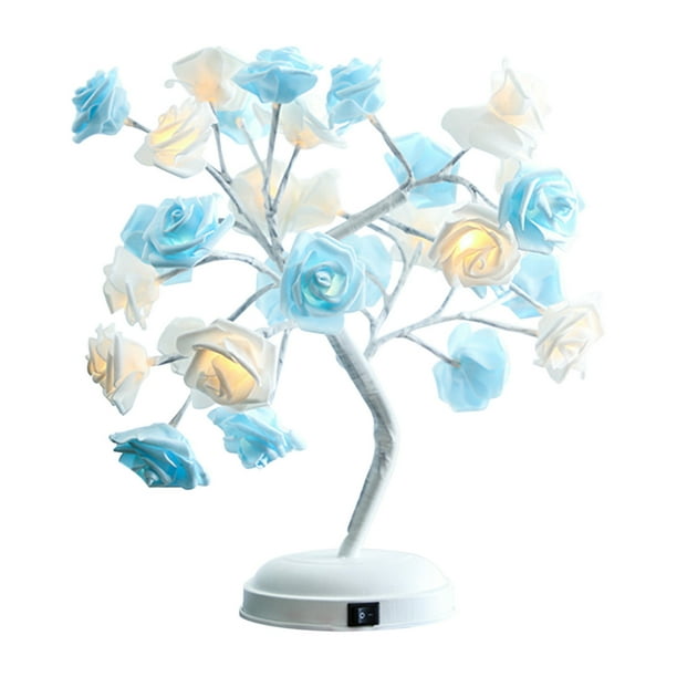 Cinta de Luz Led Hermoso Paquete de Rosas Llevó la Lámpara de Escritorio Del Árbol Fiesta Boda Decoración Del Hogar Mesas de Regalo para las Fiestas