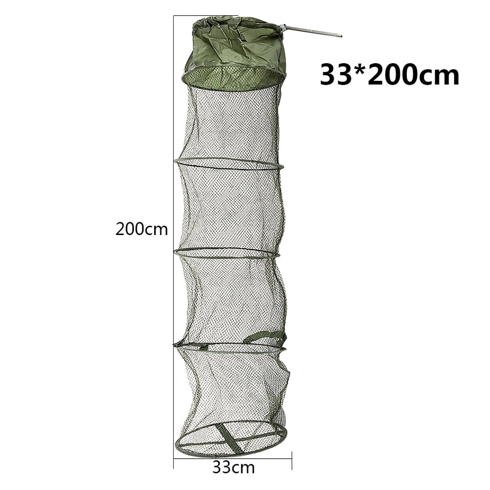 5 Layers Collapsible Fish Shrimp Minnow Fishing Bait Trap Dip Net Cage