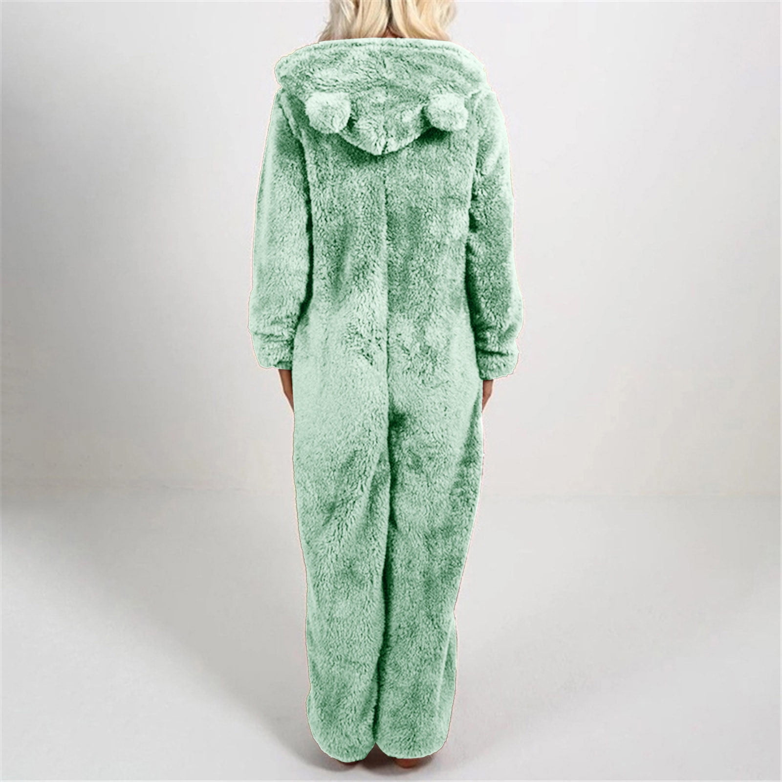 TMOYZQ Women's Plus Size Onesies Adult Pajamas Cute Ear