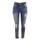 thumbnail image 4 of Gibobby Nuevo lavado Jeans Slim Jeans Fringe Fit Mujer Mujer Casual Jeans de mujer (Azul, M), 4 of 5