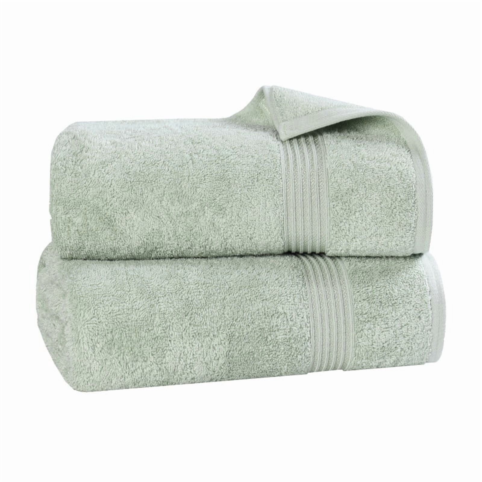 Superior Egyptian Cotton Absorbent Sage Bath Towel Set of 2