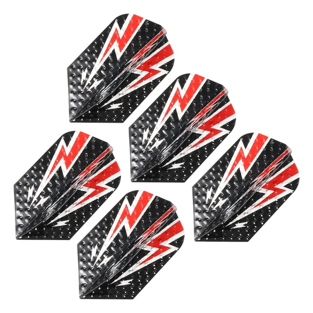 Unique Bargains Fléchettes Minces, Lot de 5 Accessoires en Aluminium, Noir Rouge