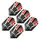 thumbnail image 1 of Uxcell Slim Dart Flights, 5 Pack Aluminum Foil Dart Accessories, Black Red, 1 of 5