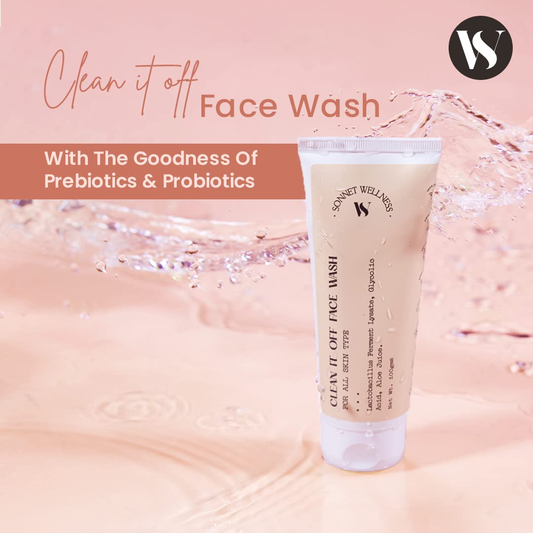 Wellness Clean It Off Face Wash Hydrating Face Wash Probiotic and Prebiotic