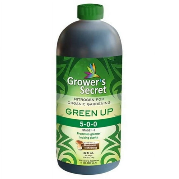 Grower's Secret Green Up Organic Gardening 5-0-0 Nitrogen Fertilizer - For Greener Looking Plants