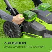 Greenworks 80V 25 Brushless Cordless Self-Propelled Lawn Mower,3 in 1 Dual Blade LawnMover, W/4.0Ah Battery and Rapid Charger Included