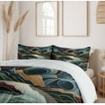 thumbnail image 6 of Ambesonne Lake Duvet Cover Set, Fibonacci Details Mountains, King, Raspberry Pale Teal Blue, 6 of 6