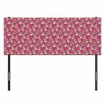 thumbnail image 3 of Sugar Skull Headboard, All Saints Day Oriental Mexican Flowers Hearts Vibrant Design Print, Upholstered Decorative Metal Bed Headboard with Memory Foam, Full Size, Hot Pink Purple Green, by Ambesonne, 3 of 4