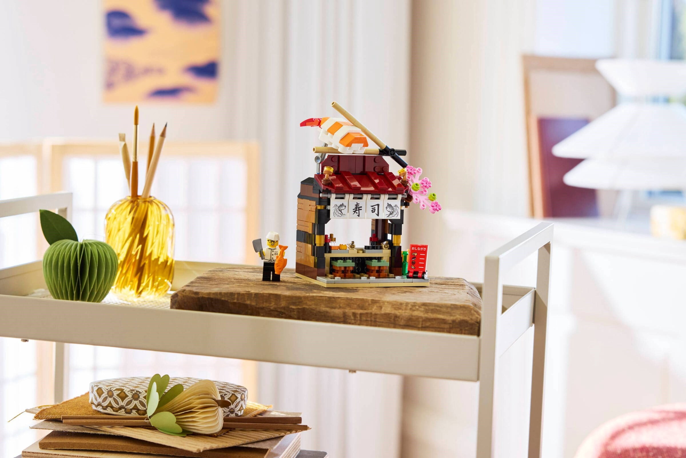 LEGO Restaurants of the World: Japan  289-Piece Japanese Restaurant Building Kit with Chef Minifigure, Sushi Decor Display Model, Collectible Gift for Teens  40906
