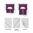 thumbnail image 5 of Purple Burlap Texture Swag Curtains for Living Room/Bedroom Windows, Farmhouse Vintage Purple Kitchen Curtains and Valances Set 36 Inch Length, Light Filtering Swags Valance Curtain Panels, 5 of 5