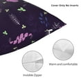 thumbnail image 5 of YFYANG Square Decorative Throw Pillow Case (Without Pillow Insert), Purple Leaf Pattern Bedroom Sofa Car Cushion Cover, 20"x20", 5 of 9