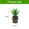 thumbnail image 2 of 2pcs simulation succulent potted plants, wooden barrels, cement pots, fake flowers, creative ornaments, artificial green plants, 2 of 5