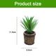 thumbnail image 2 of Plantas en macetas suculentas de simulación, barriles de madera, macetas de cemento, flores falsas, adornos creativos, plantas verdes artificiales, 2 uds., 2 of 5